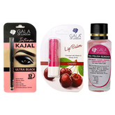 Gala of London Lip Balm - Strawberry, Intense Kajal & Nail Polish Remover - 27ml